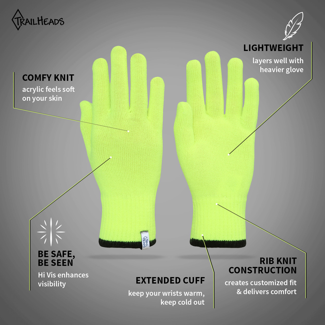 Knit Glove Liners for Men & Women