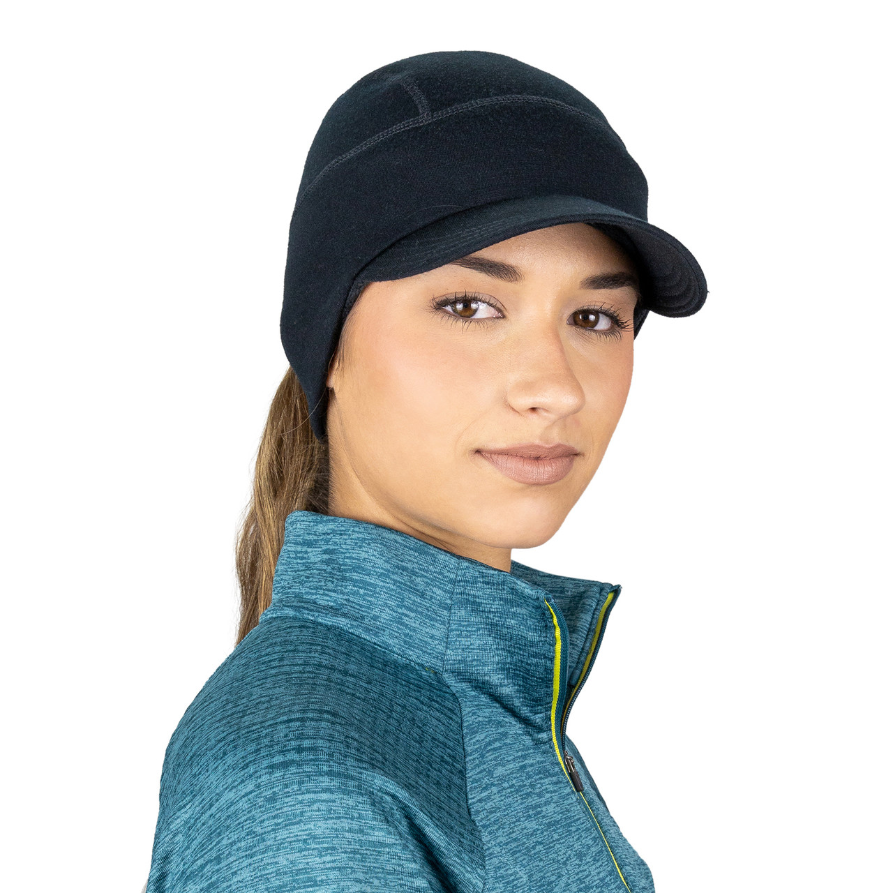 TrailHeads Women's Merino Wool Hat - Ponytail Hat for Runners