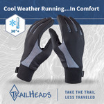 Touchscreen Running Gloves - Black / Grey Touchscreen Running Gloves - Black / Grey