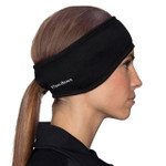 Women's Power Ponytail Headband - Made in the USA - black