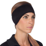 Women's Power Ponytail Headband - Made in the USA - black