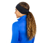Women's Power Ponytail Headband - Made in the USA - black