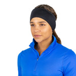 Women's Power Ponytail Headband - Made in the USA - black