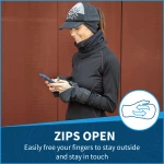 Women’s Convertible Zip Mitts - Winter Running Mittens