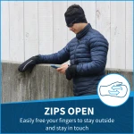 Men’s Convertible Zip Mitts - Winter Running Mittens