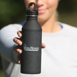 Water Bottle - Stainless Steel w/Topo Pattern