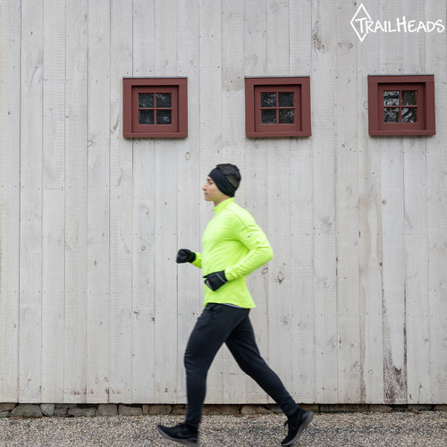TrailHeads Men's Convertible Running Gloves - Cold Weather Running 