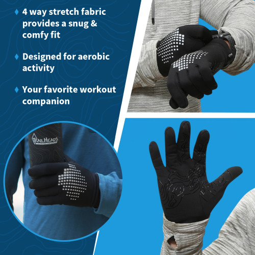 Mens Running Gloves Touchscreen Gloves - Main Image
