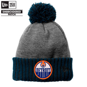 Detroit Mechanics Navy New Era Colorblock Cuffed Beanie