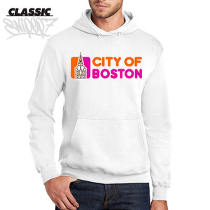 City of Boston Dunkin Donuts White Classic Hoodie
