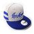 Los Angeles Script New Era Shadow Heather Royal Striped Flat Bill Snapback Cap