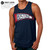 Boston Vintage Baseball Pennant Navy Next Level Tank Top