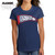 Boston Vintage Baseball Pennant Navy Classic Ladies T-Shirt