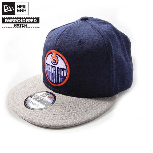 Detroit Mechanics New Era Navy Shadow Heather Striped Flat Bill Snapback Cap