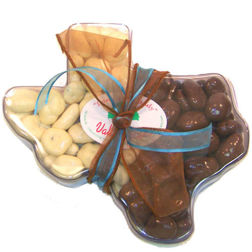 Large Texas Mold with Milk Chocolate Pecans and White Chocolate Pecans
