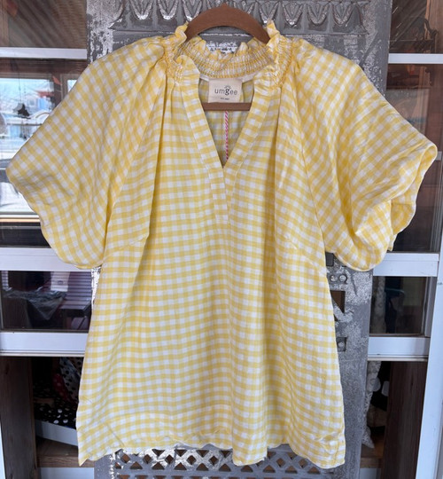 Yellow Gingham Top