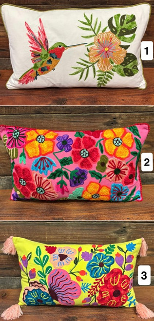 Embroidered Rectangle Pillows