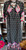 Black and Floral Satin Maxi Dress