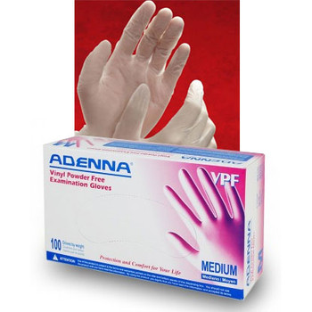 Adenna VPF Vinyl Powder-Free Exam Gloves 1000/Case