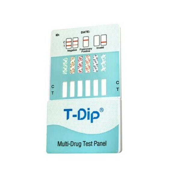 T-Dip®  3 Panel Rapid Drug Test Dip Card CLIA Waived 25/Box