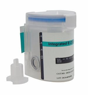 EZ Split 5 panel drug test cup side with key