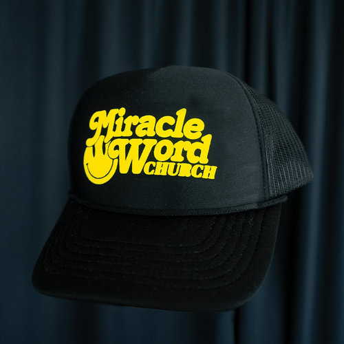 Miracle Word Smiley Trucker Hat