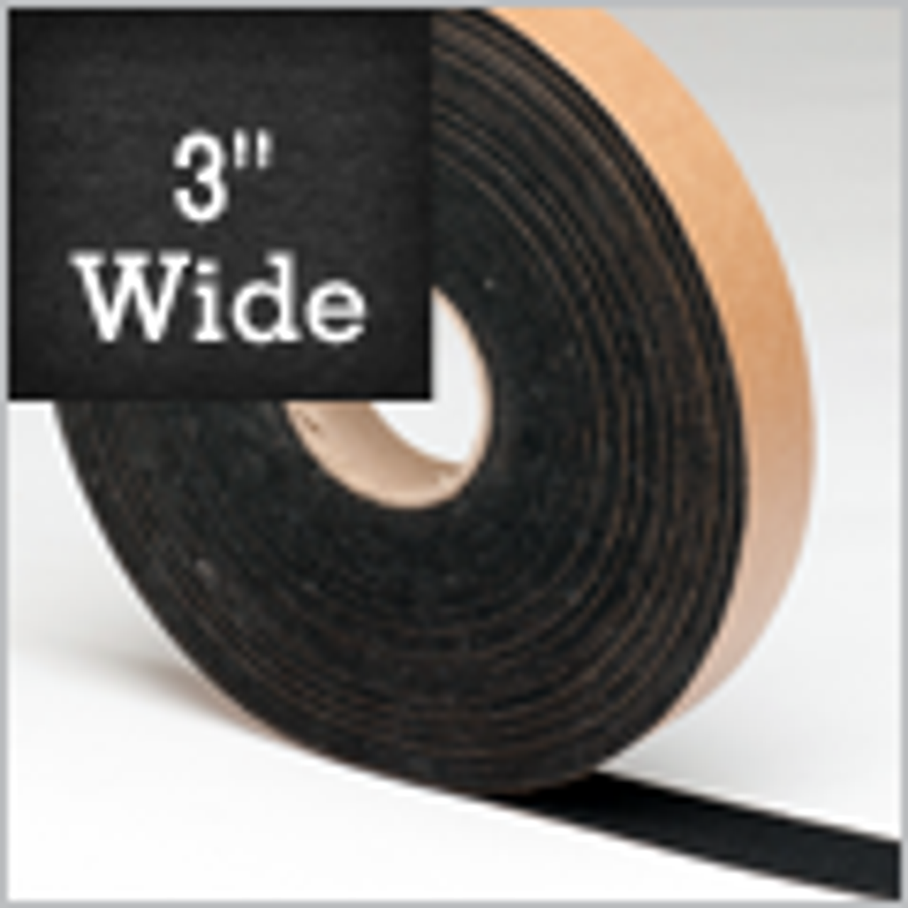 Black Felt Stripping 3" Wide, Adhesive Backed