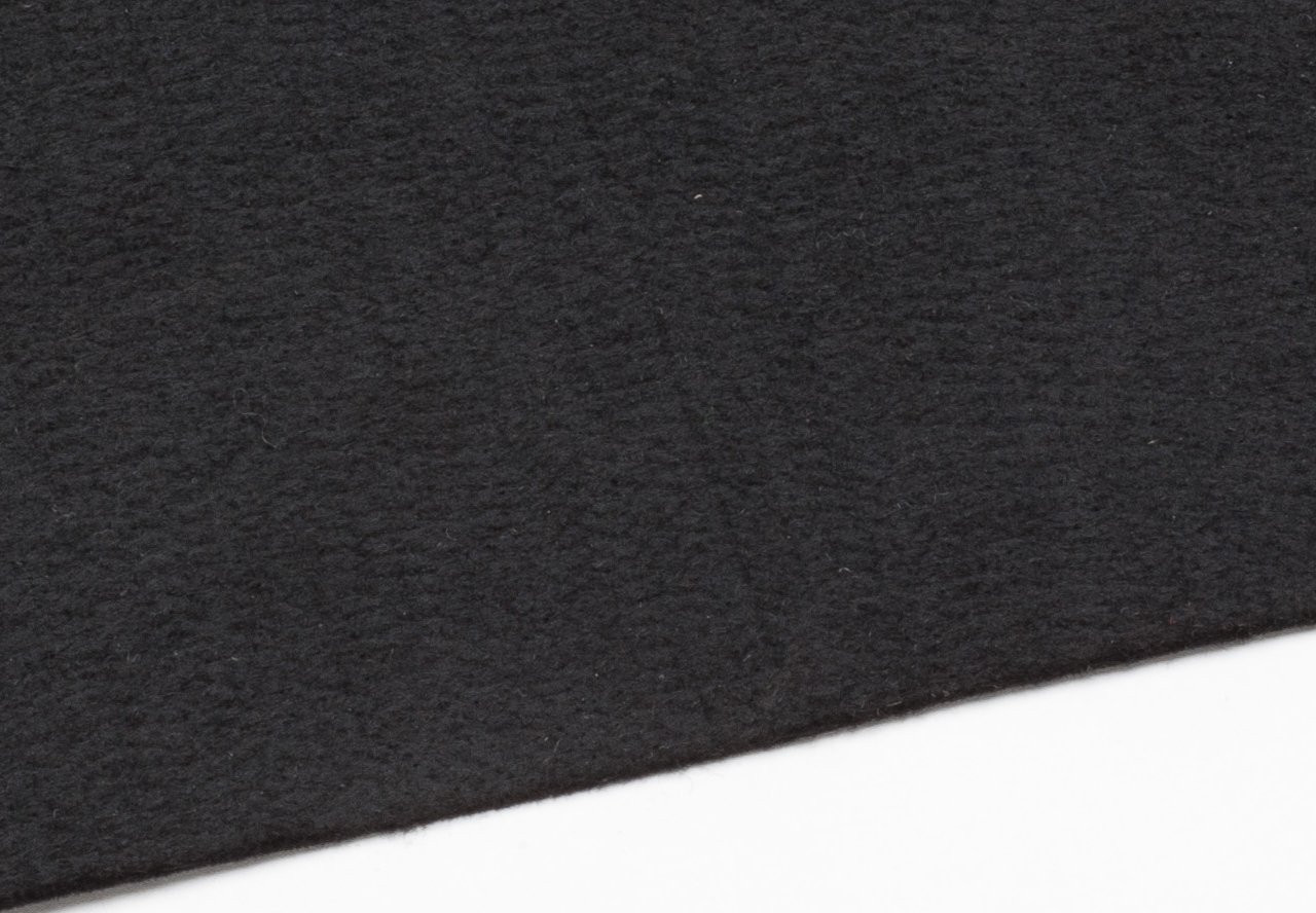 Black Felt Stripping, Adhesive Backed 1 Wide x 2mm (.078”) Thick, 50' Roll  - 3 Roll Minimum