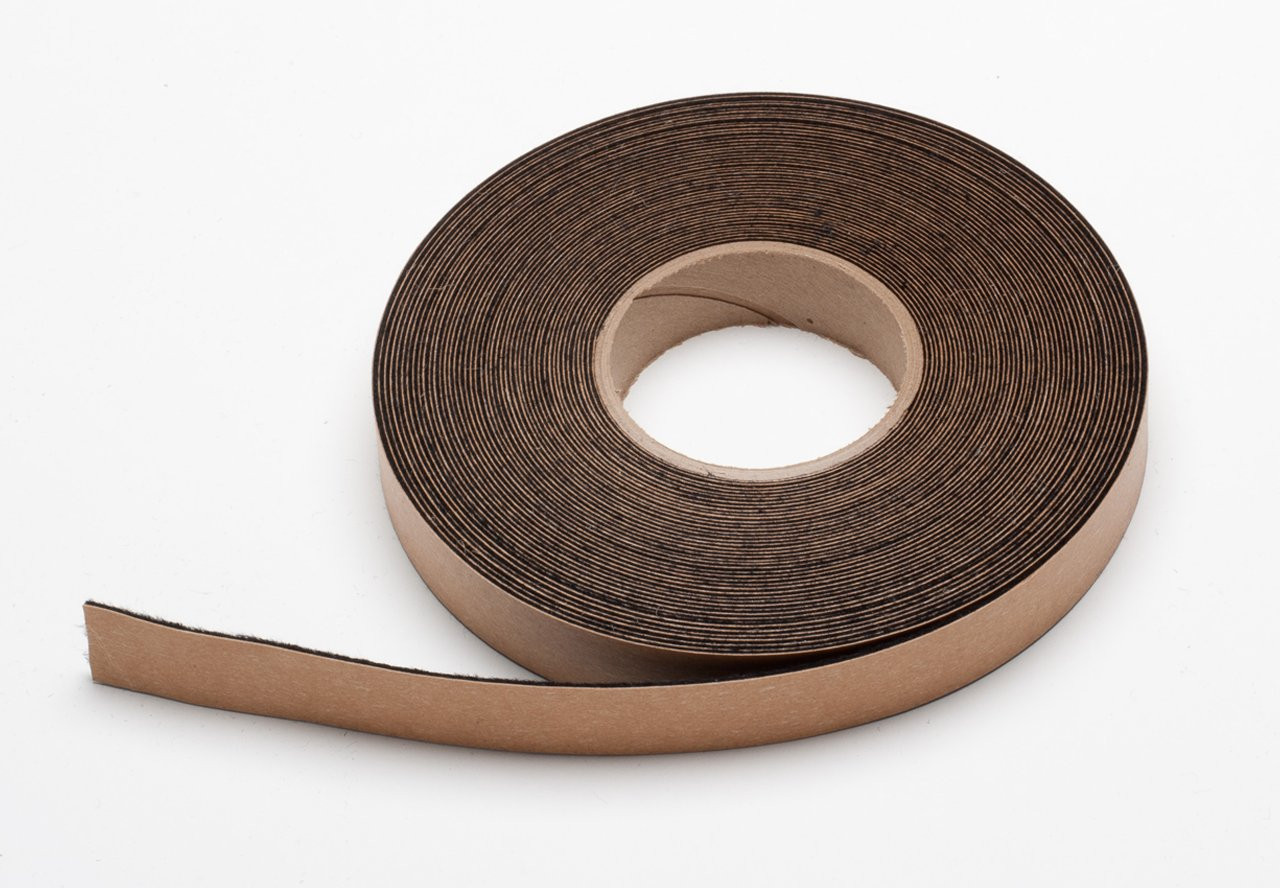 Black Felt Stripping, Adhesive Backed, 3/4 Wide x 3mm (.118”) Thick, 50'  Roll - 3 Roll Minimum