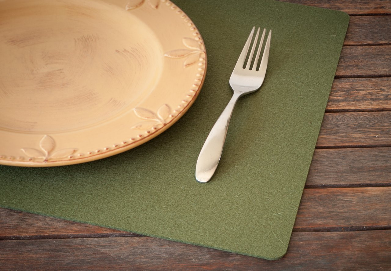 Wool Felted Placemat or Dish Mat