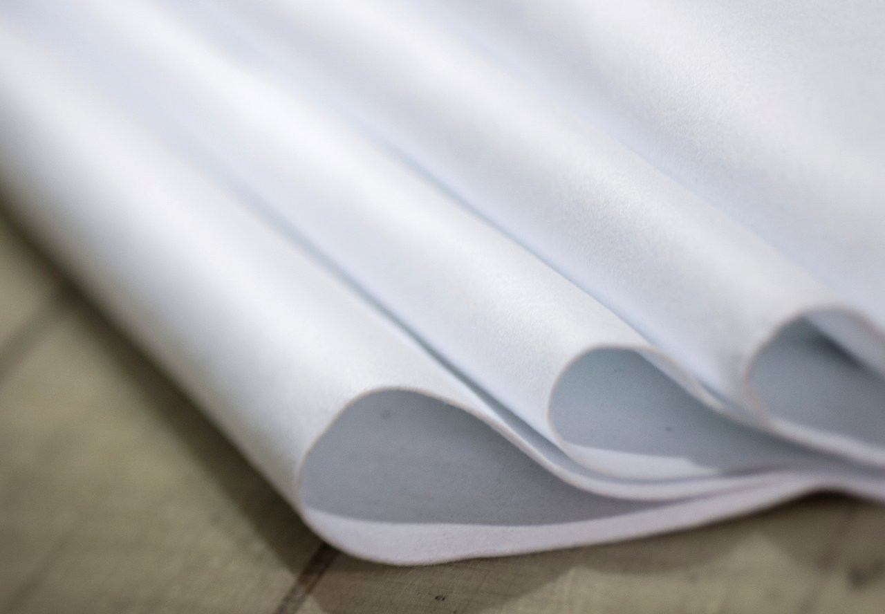 60 x 60 x 1/4 White Pressed Wool Felt Sheet