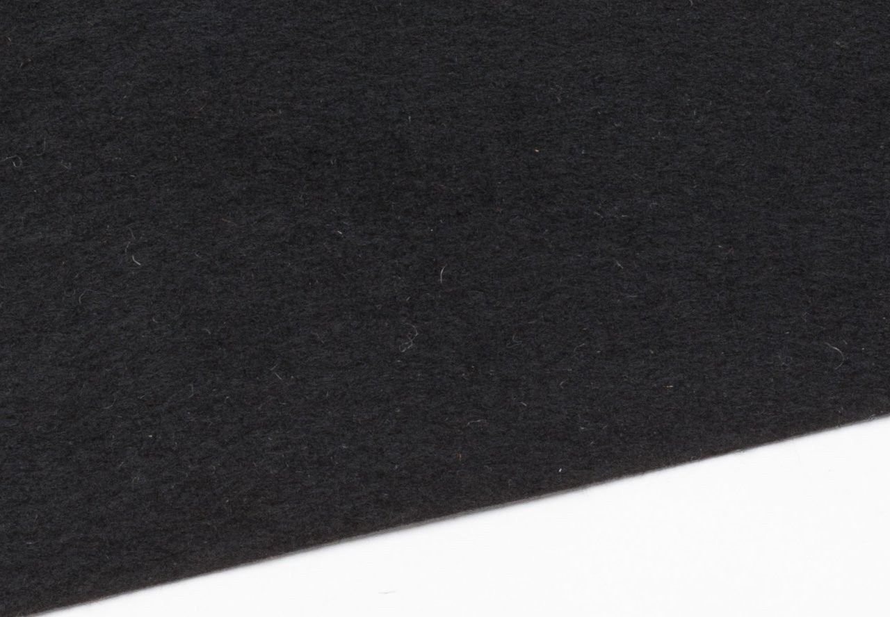 Black Felt Stripping, Adhesive Backed 5 Wide x .5mm (.02”) Thick, 50' Roll