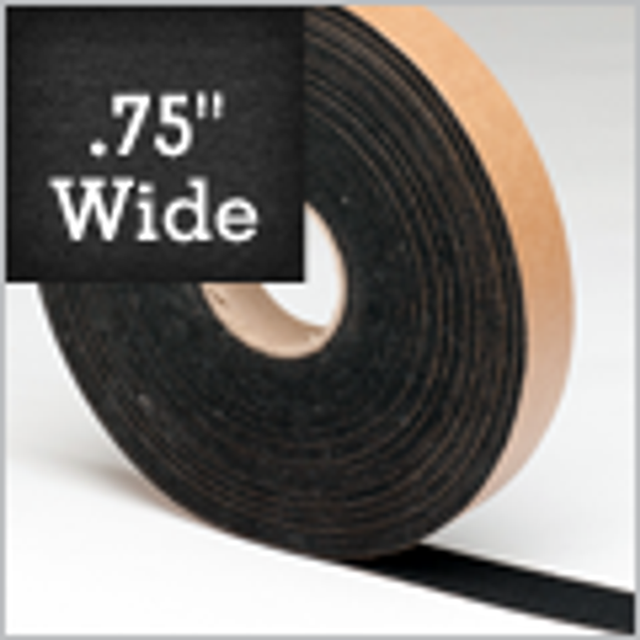 Black Felt Stripping, 3/4" Wide, Adhesive Backed