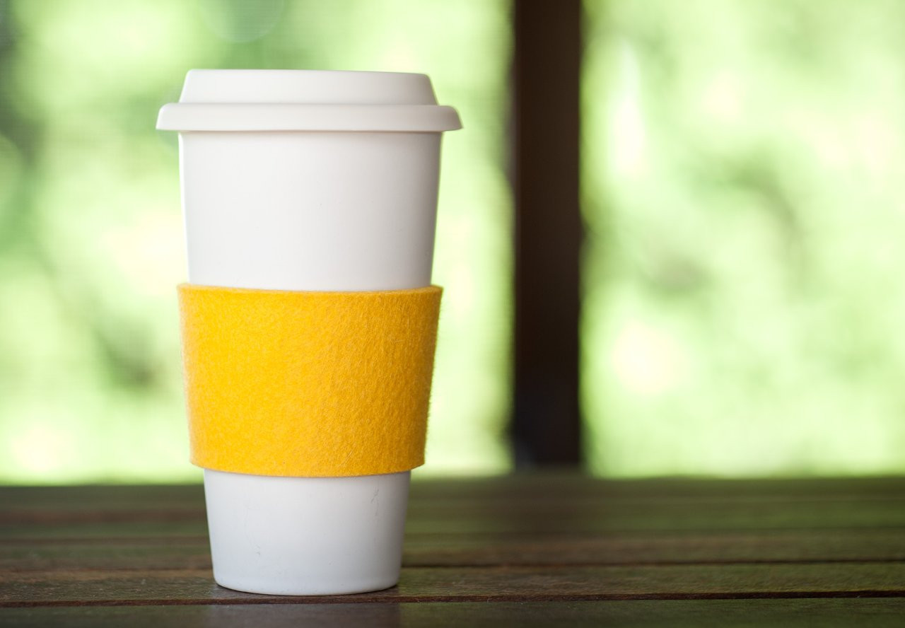 Felt Coffee Sleeves, Marigold The Felt Company