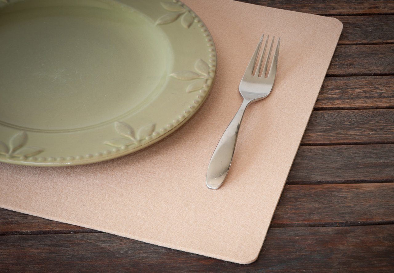 Oval Felt Placemats, Camel The Felt Company