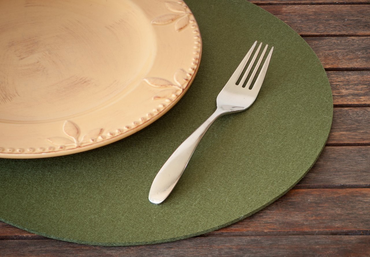 Oval Felt Placemats, Camel The Felt Company
