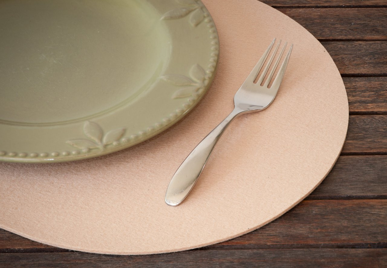 Oval Felt Placemats, Camel The Felt Company