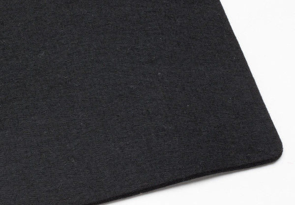 Black Polyester 4mm (.157") Thick x 60" Wide, Soft Density (25oz per sq yard) - 5 Yard Minimum