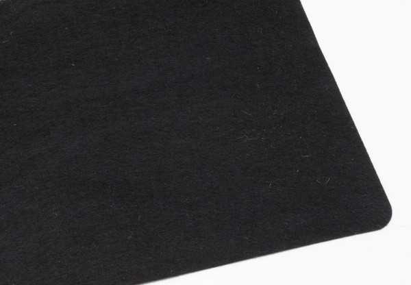 Black Polyester 1mm (.039") Thick x 60" Wide, Medium Density (5.9oz per sq yard) - 10 Yard Minimum