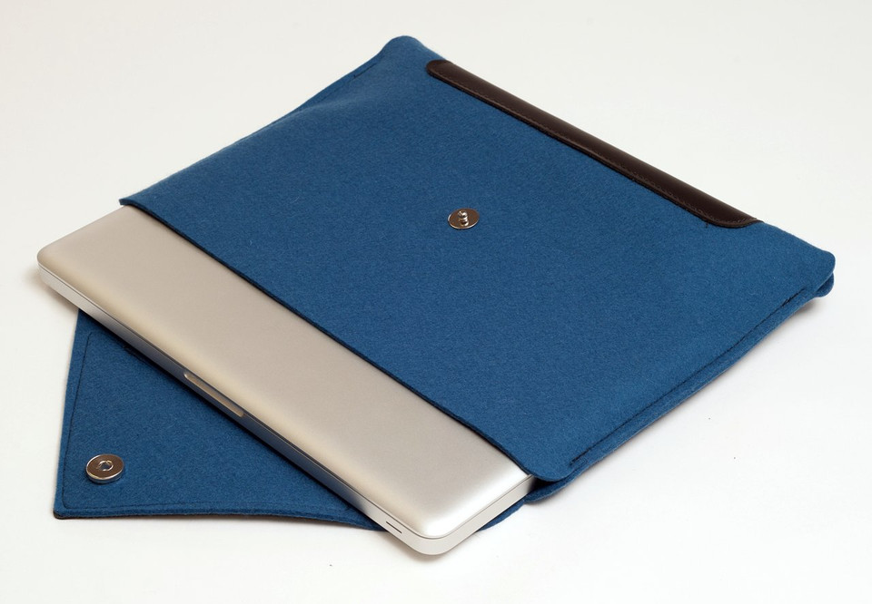 15" Felt Laptop Sleeve, Denim Blue The Felt Company