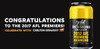 Richmond Draught Limited Edition 2017 AFL Premiers 6 Pack cans in yellow and black design