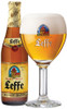 Case of 24 Leffe Blonde Belgian abbey beer bottles, 330ml each