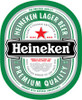 Heineken 500ml beer cans with signature green and red star design