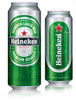 Heineken 500ml beer cans with the iconic green and red star branding