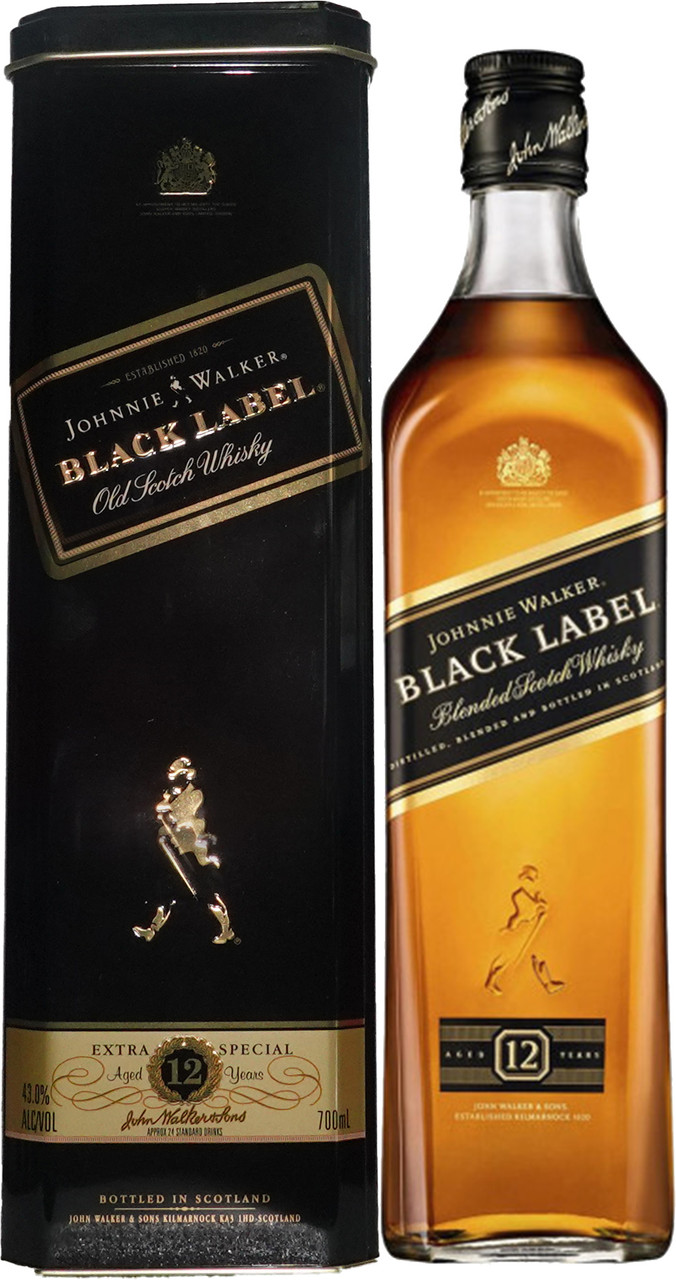 Johnnie Walker Black Label 12 Years Old Tin Box 700ml