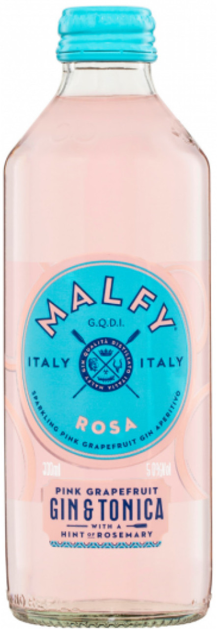 Malfy Rosa Gin Tonica 300ml x 4