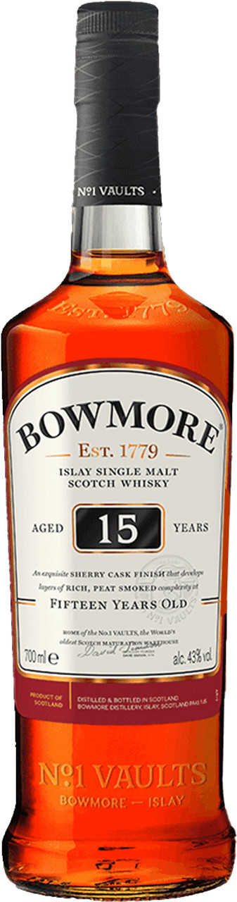 BOWMORE 15年 700ml 43% 15 Year Old Aged Single Malt Scotch Whisky | Bowmore