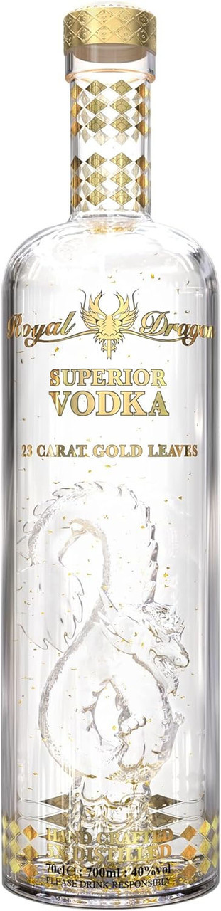 Royal Dragon Vodka 700ml | Gold Leaf Lithuanian Vodka