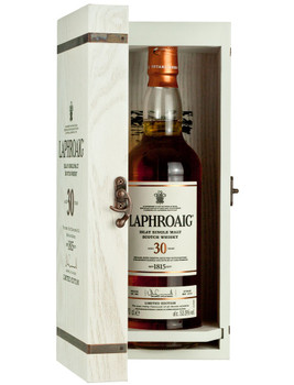 Laphroaig 30 Year Old 2016 Limited Edition single malt whisky bottle in wooden case