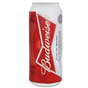 Budweiser 500ml can of classic golden lager beer